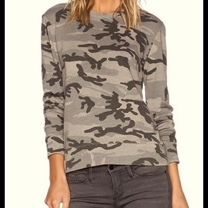 REVOLVE | Sundry Top Camo Crewneck Sweatshirt Large